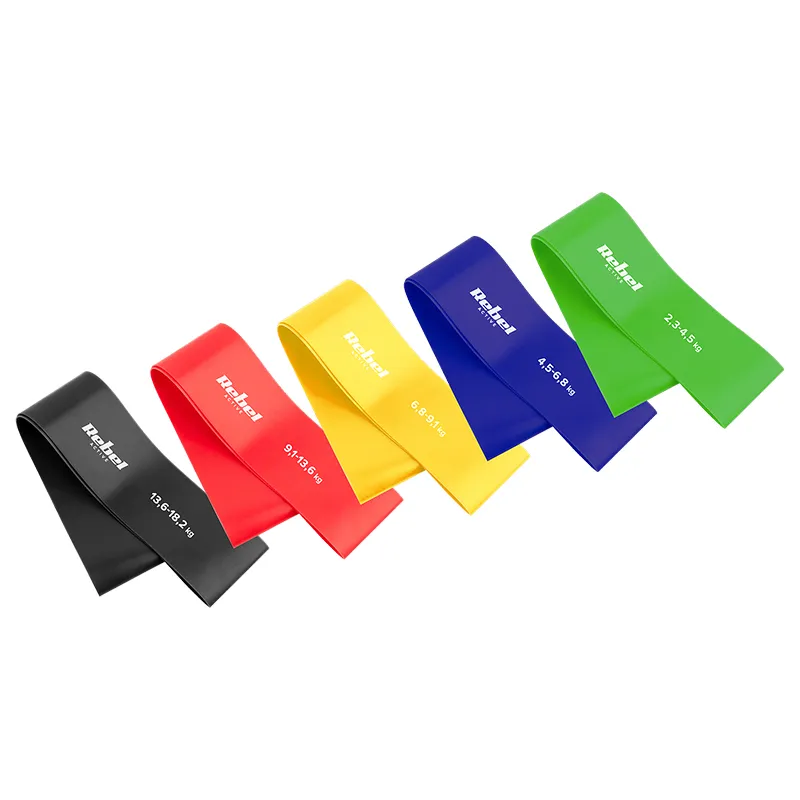 Set 5 Benzi Elastice Latex Mini Band 2-18KG Rebel Activ