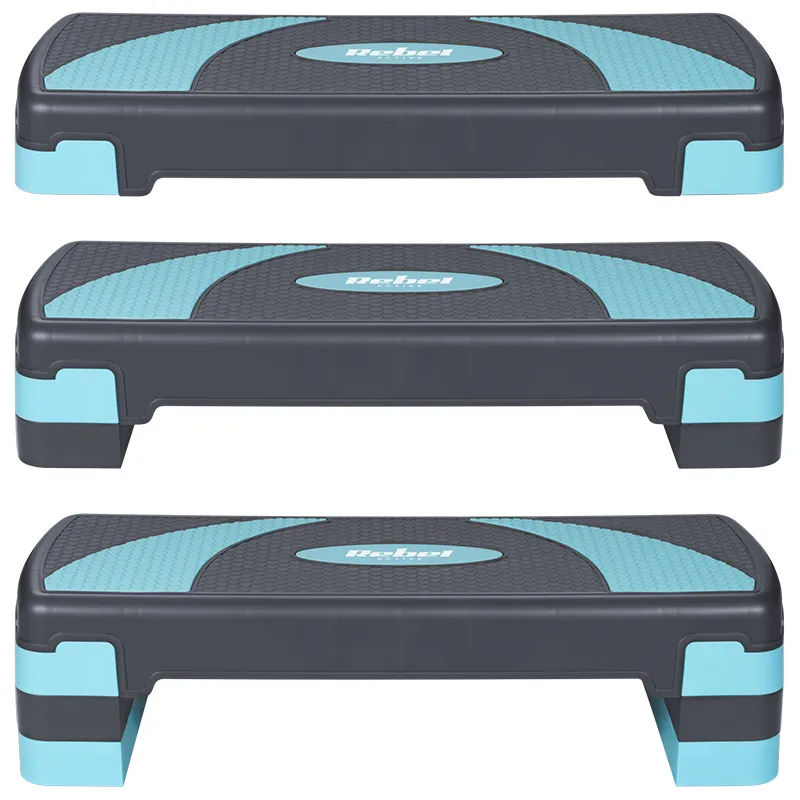 Stepper Aerobic 3 Nivele Gri Albastru Rebel Active