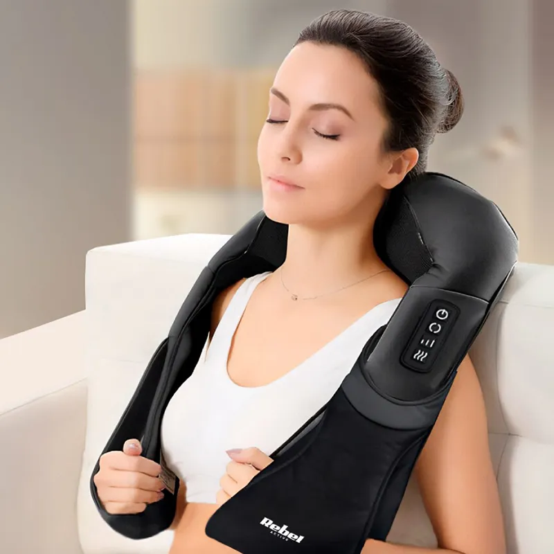 Aparat Masaj Shiatsu Zona Cervicala cu Incalzire Rebel