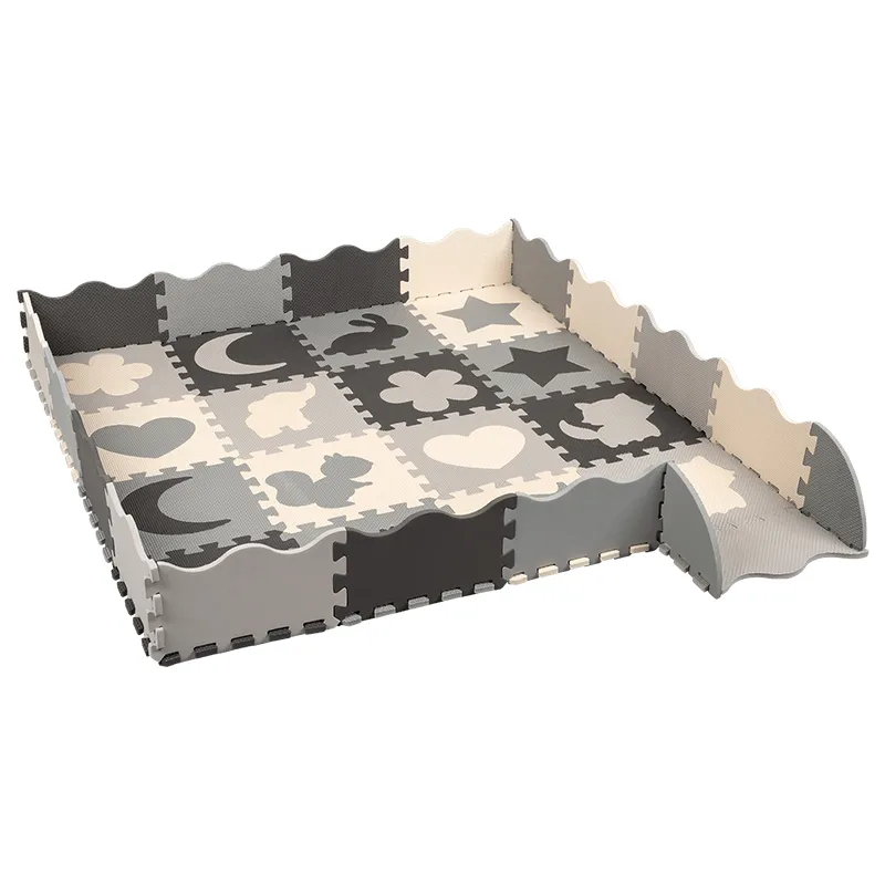 Covoras Educativ Puzzle 150X150CM cu Rama Rebel