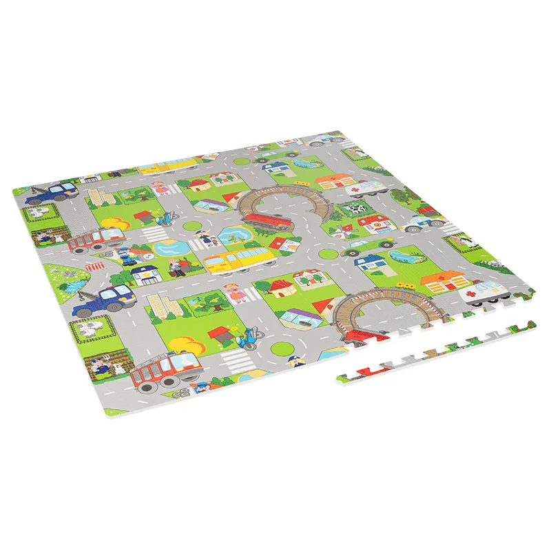 Covoras Educativ Puzzle 120X120CM Masini Rebel