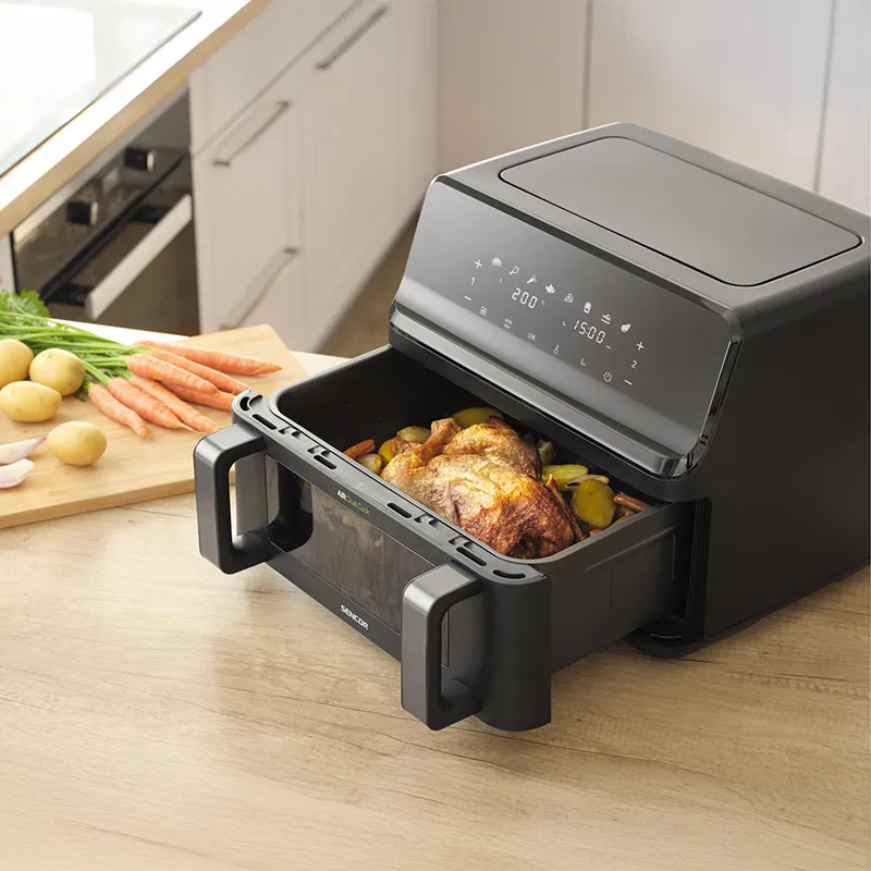 Friteuza Dubla Digital Airfryer 2X4.5 L 2700W Sencor