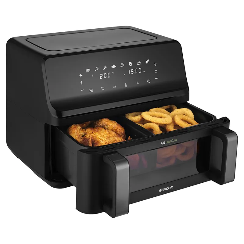 Friteuza Dubla Digital Airfryer 2X4.5 L 2700W Sencor