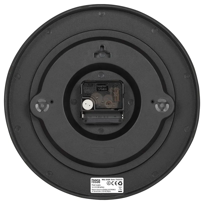 Ceas Perete 25CM Negru Teesa