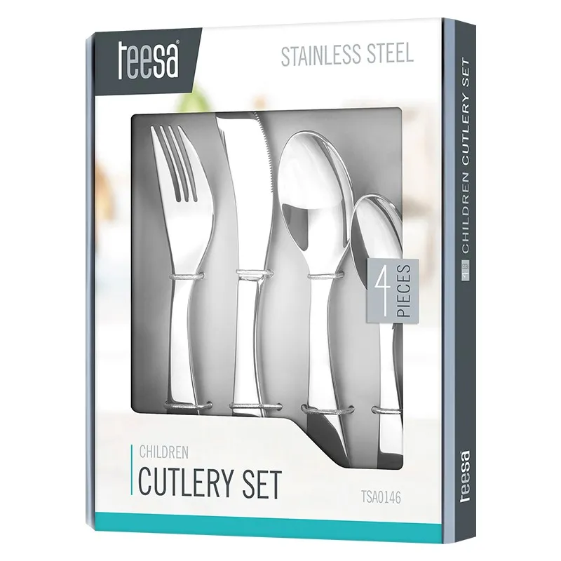 Set Tacamuri Inox Copii 4 Piese Teesa