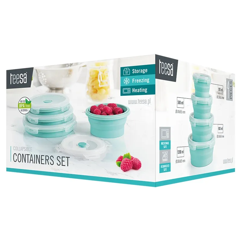 Set 4 Caserole Silicon Rotunde Teesa