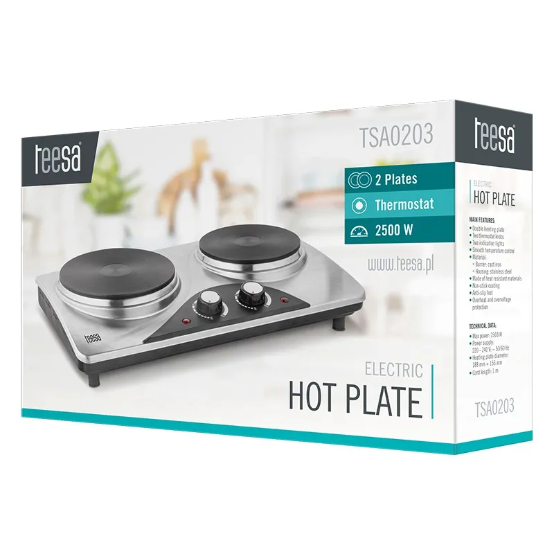 Plita Electrica Dubla 2500W Teesa