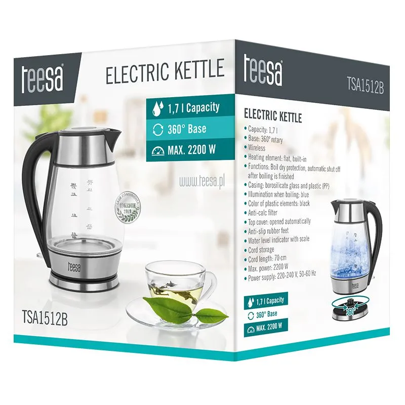 Fierbator Electric Cordless 1.7L Teesa