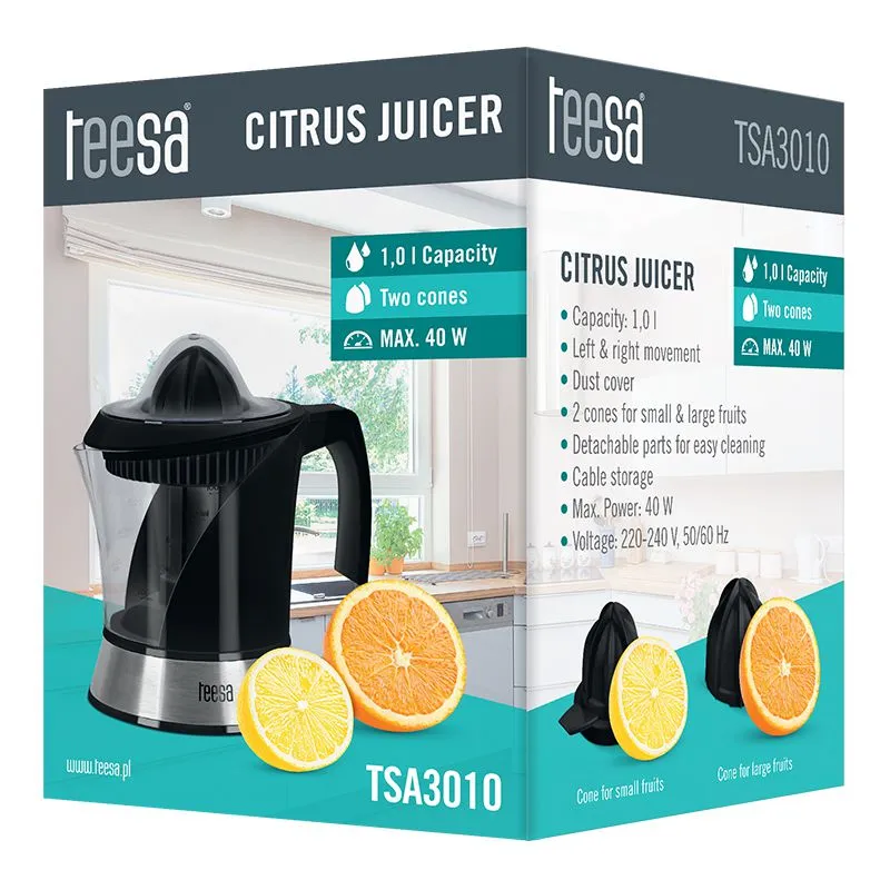 Storcator Citrice Electric Negru Teesa