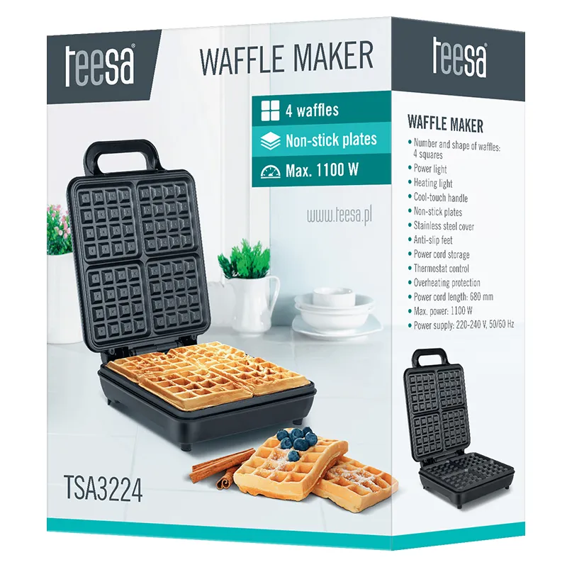 Aparat 4 Wafe 1100W Teesa