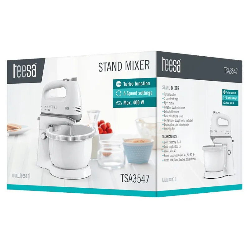 Mixer cu Bol Rotativ 400 W Teesa