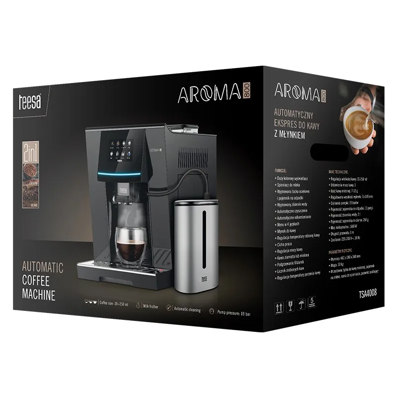 Espressor Automat 19BAR 1500W Teesa Aroma 800