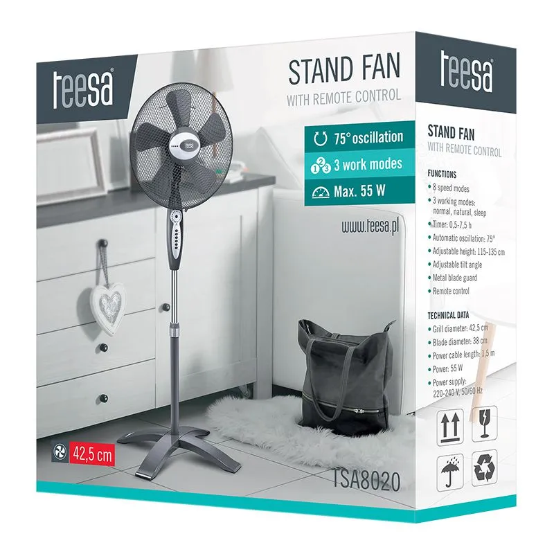 Ventilator Picior Timer si Telecomanda Teesa
