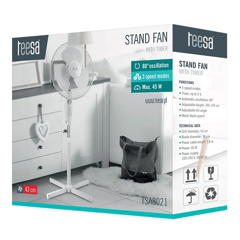 Ventilator Picior cu Timer Teesa