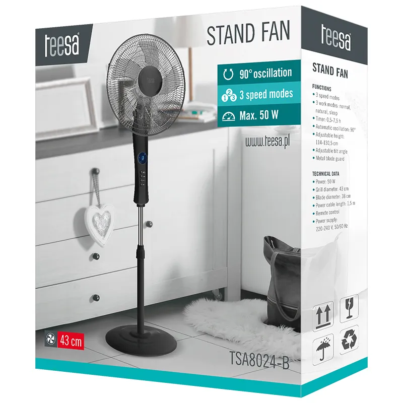 Ventilator Picior Timer si Telecomanda Teesa