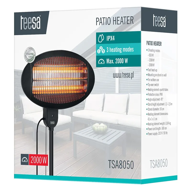 Incalzitor Terasa Infrarosu Quartz IPX4 Teesa