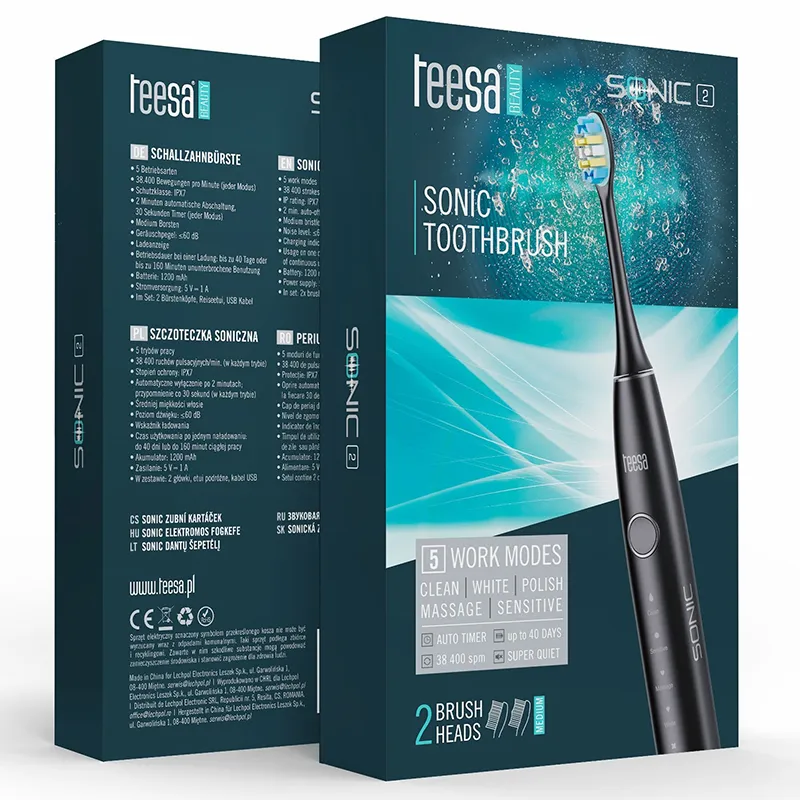 Periuta de Dinti Electrica Teesa Sonic 2 Black