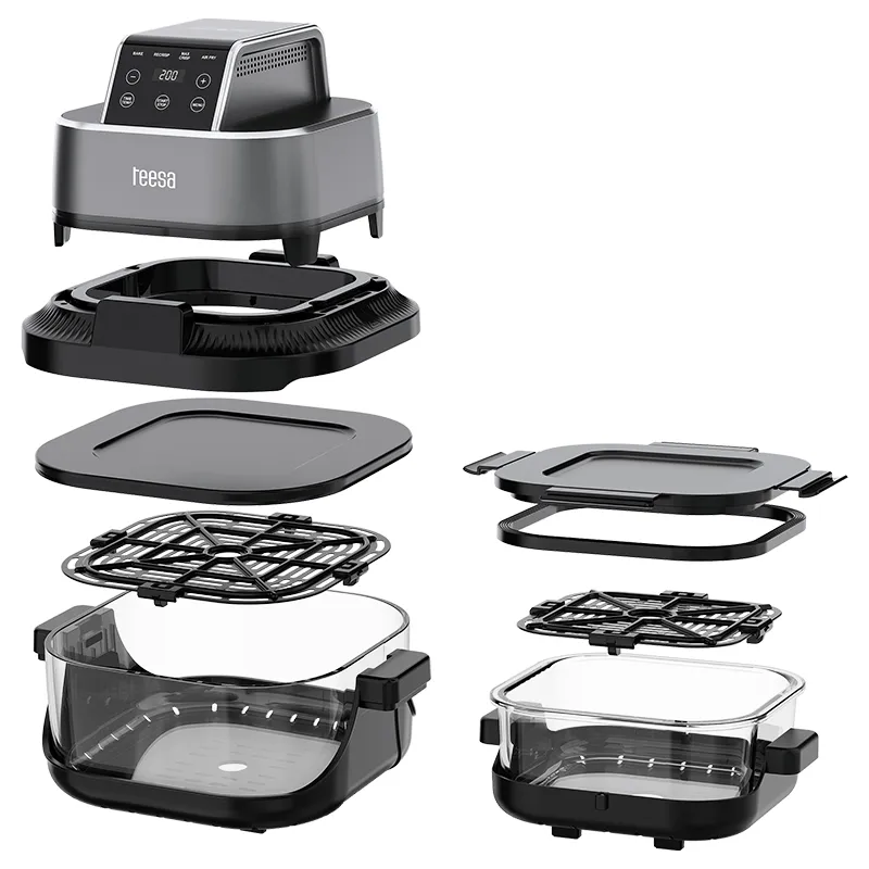 Friteuza Glass Airfryer 4L+1.5L 1500W Teesa
