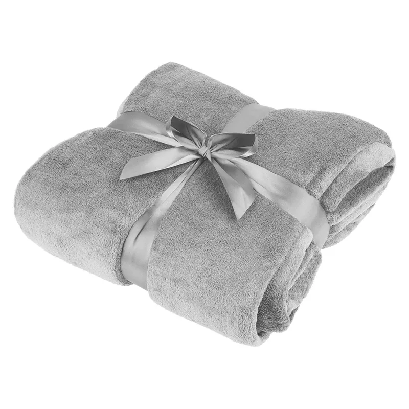 Patura Fleece Polar 200X220CM Gri Teesa