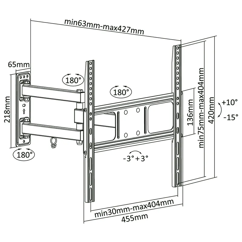Suport TV de Perete 32-55 Inch Cabletech