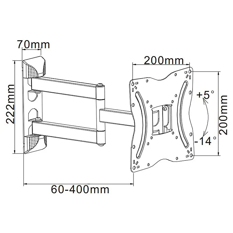 Suport TV 13-42 Inch Pivotare Orizontala/Vert