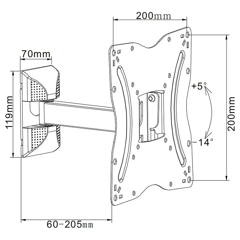 Suport TV 13-42 Inch Pivotare Orizontala/Vert
