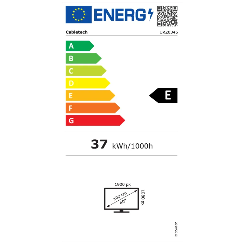 TV Full HD 40 Inch 102CM H.265 HEVC Cabletech