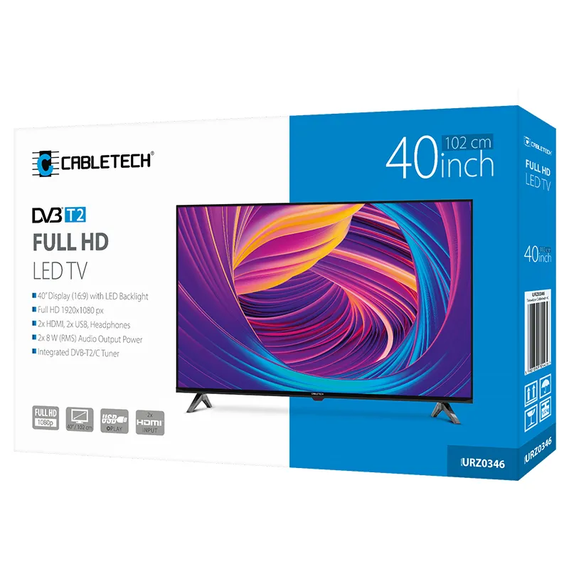 TV Full HD 40 Inch 102CM H.265 HEVC Cabletech