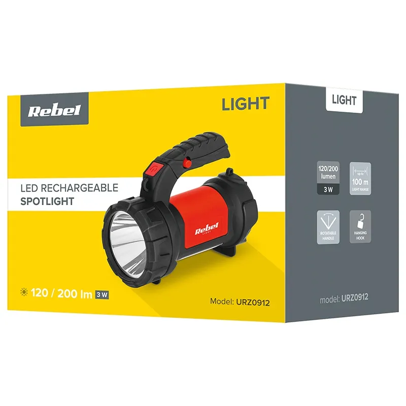 Lanterna cu Incarcare 3W + 3W Rebel