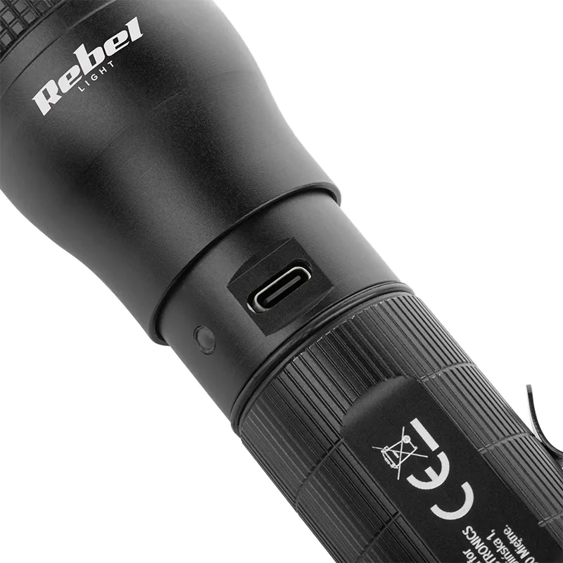 Lanterna Aluminiu 10W cu Acumulator 2200MAH Rebel
