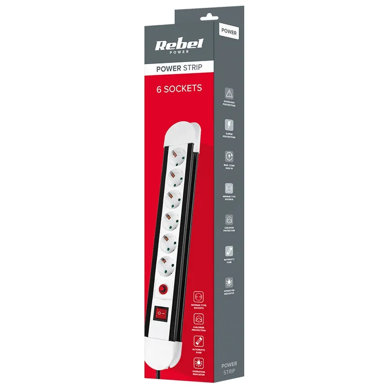 Prelungitor 3X 1.5 MM2 16A 6 Cai 5M Rebel