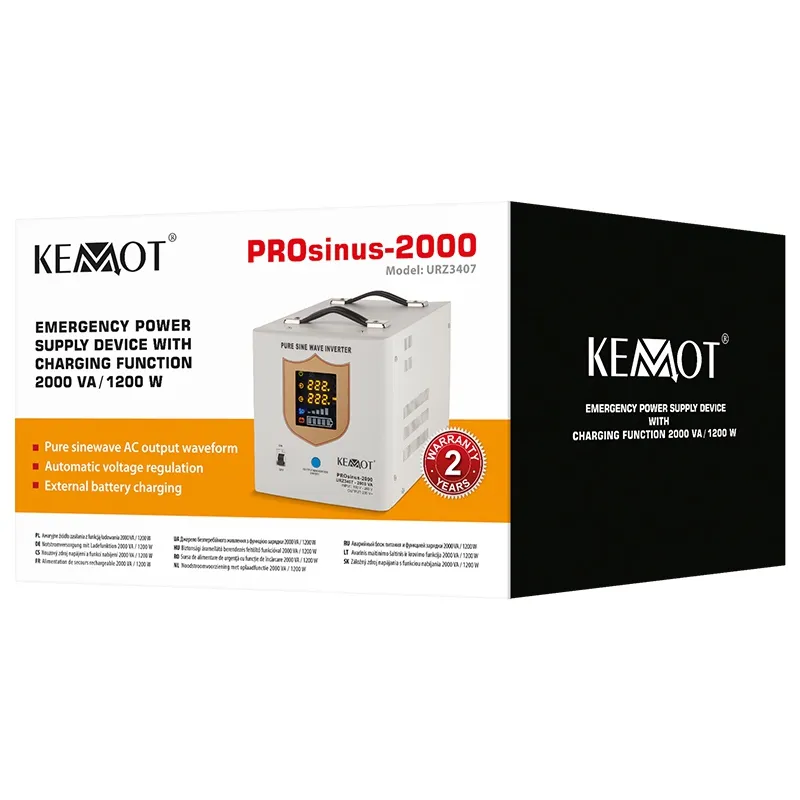 UPS Centrale Termice Sinus Pur 2000VA/1200W 12V Kemot
