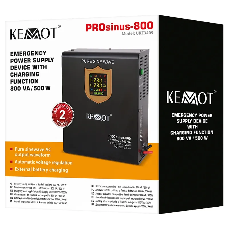 UPS Centrale Termice Sinus Pur 800VA/500W 12V Kemot
