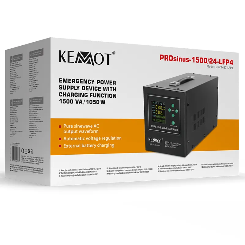 UPS Centrale Termice Sinus Pur 1500VA/1050W 24V Kemot