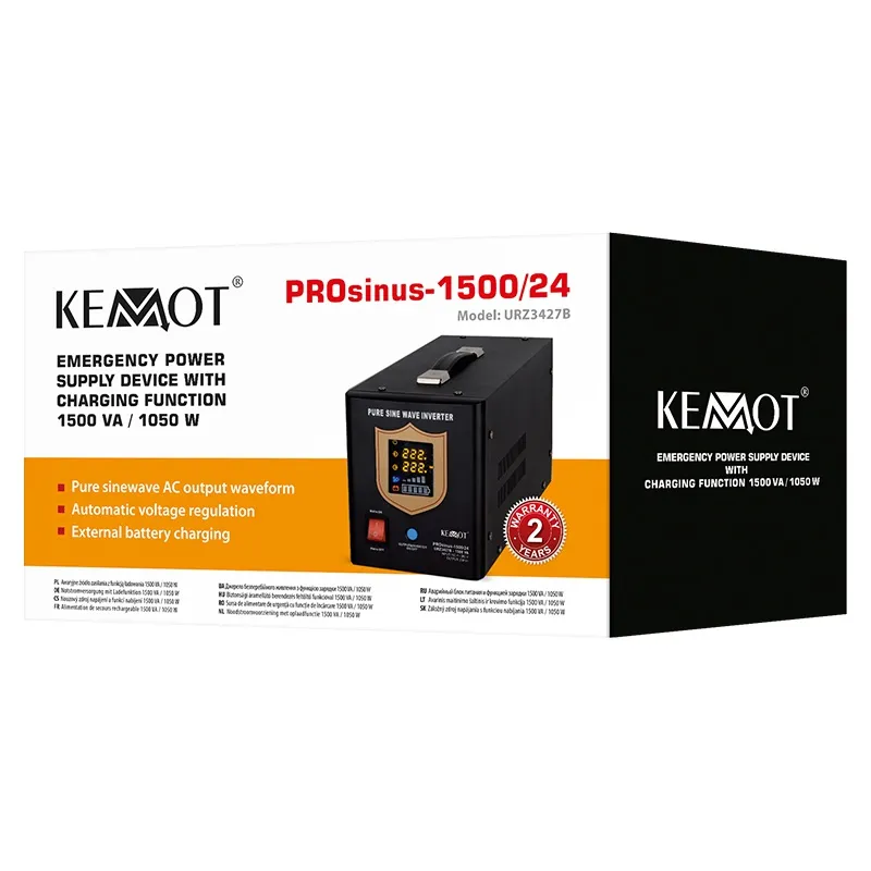 UPS Centrale Termice Sinus Pur 1500VA/1050W 24V Kemot