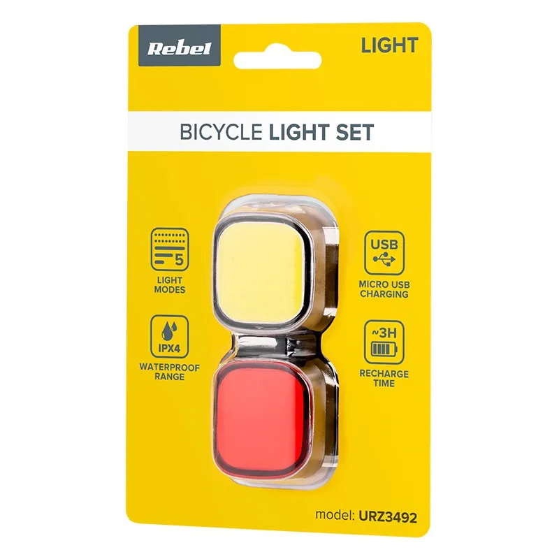 Set Iluminat Bicicleta Fata Spate USB
