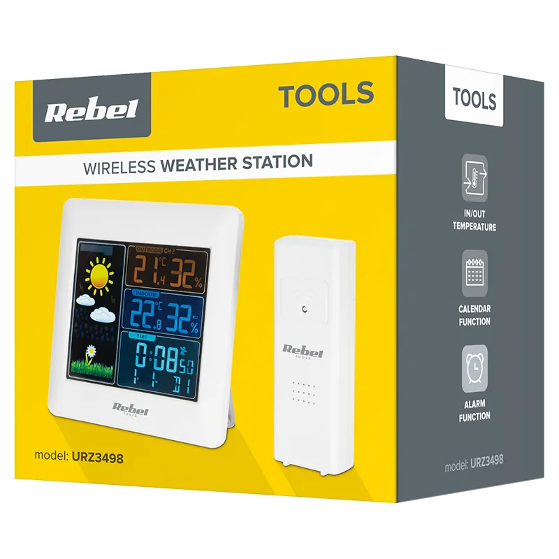 Statie Meteo Wireless cu Senzor Exterior Rebel