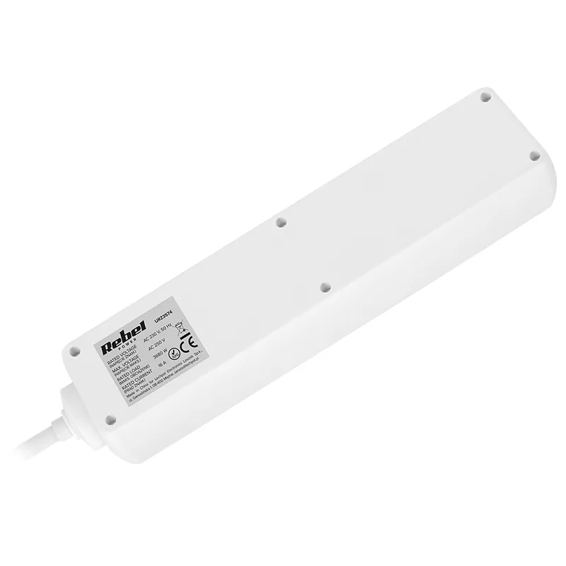 Prelungitor  4 Prize cu Intrerupator 3X1.5MM 2.0M Rebel
