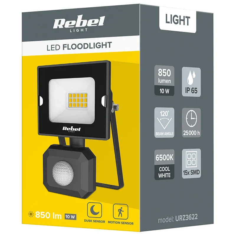 Reflector LED cu Senzor 10W 6500K 230V Rebel