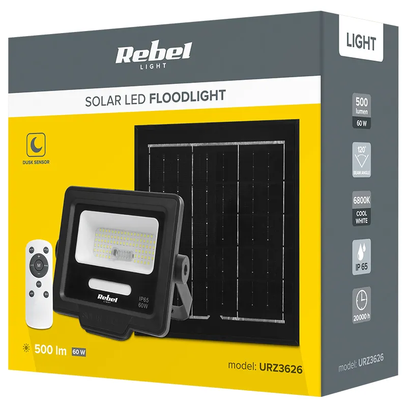 Reflector Solar cu Telecomanda 60W Rebel