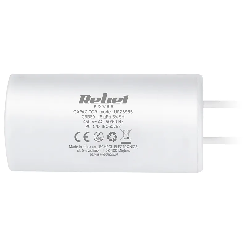 Condensator Motor 18UF 450V Rebel