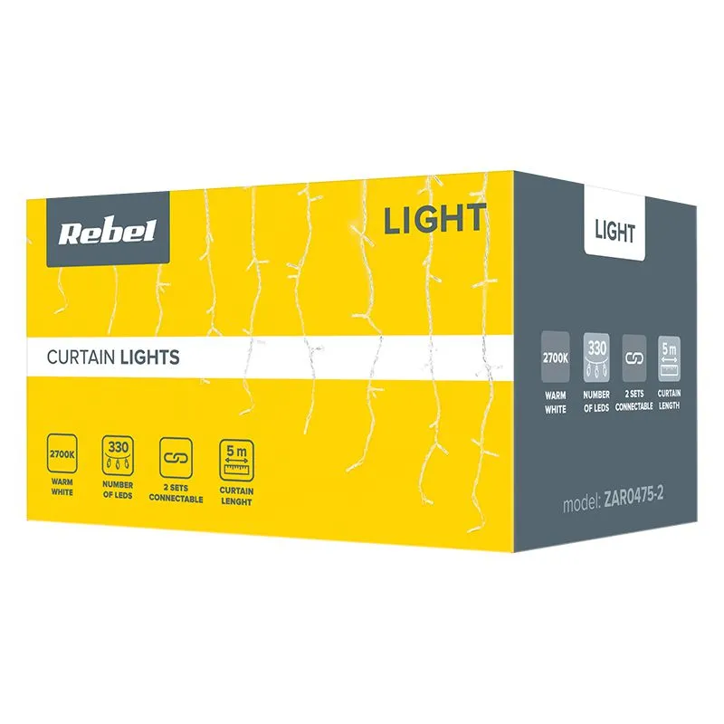 Perdea 330 LED-Uri IP44 Alb Cald 5M Rebel