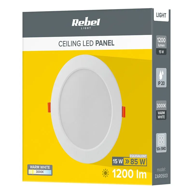 Spot LED Incastrat 175MM 15W 3000K 230V Rebel