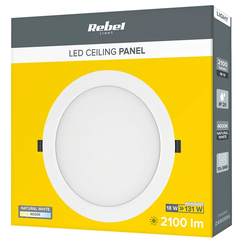 Plafoniera LED 18W 230V 4000K Rebel