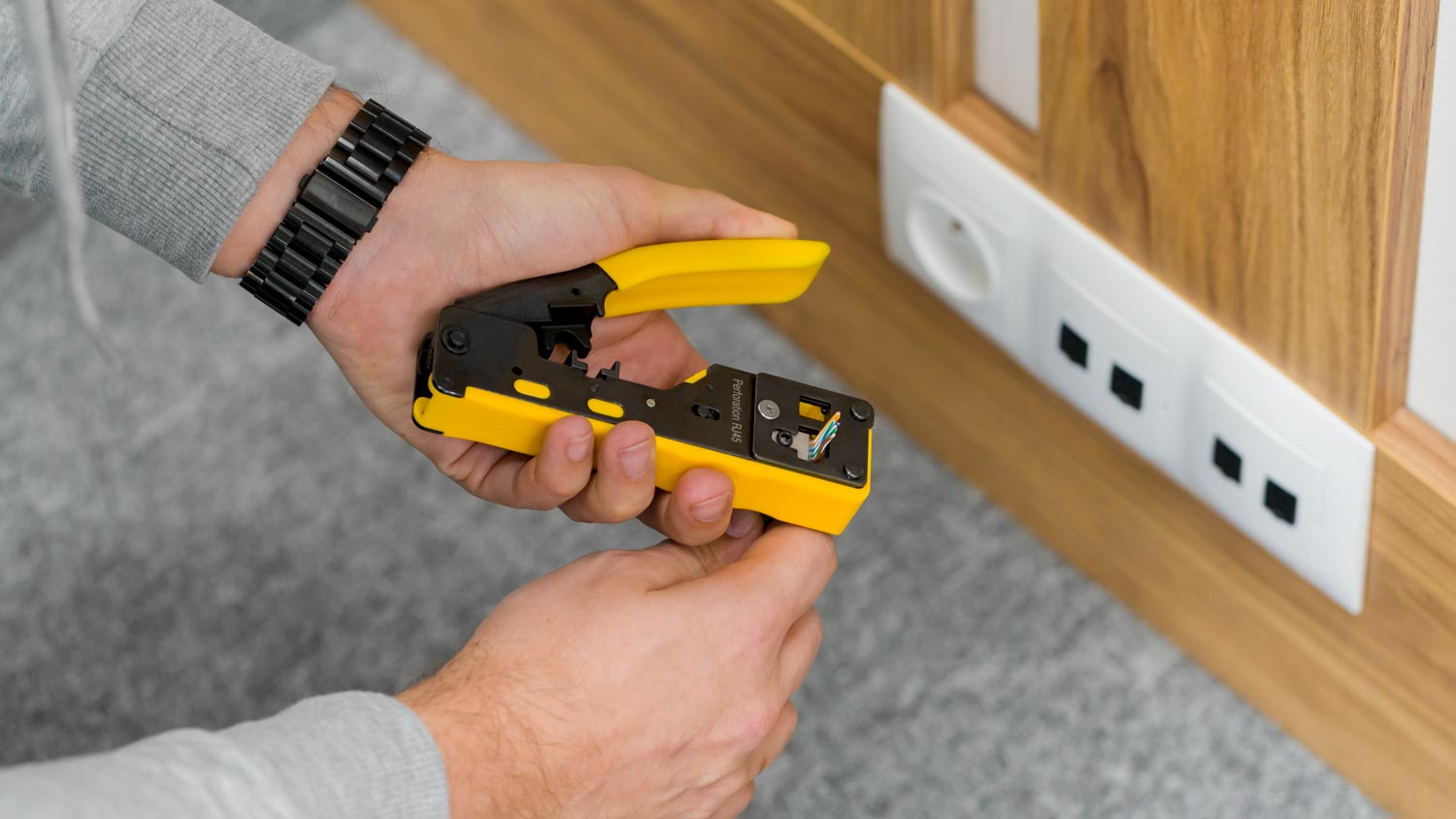 Cleste sertizare pass-through RJ45/RJ12